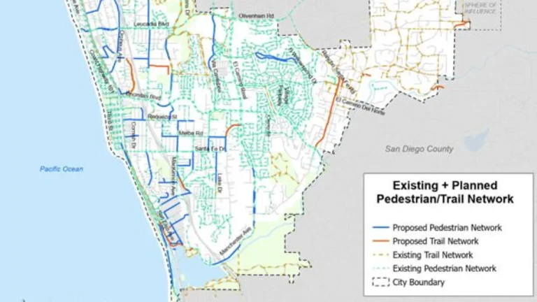 Encinitas Pedestrian network map