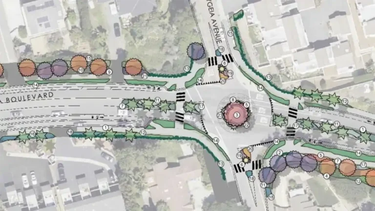 Rendering of the planned roundabout at Leucadia Blvd and Hygia Avenue in Encinitas, California