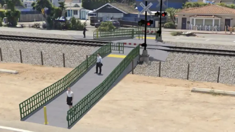 Rendering of an At-Grade Railroad Crossing planning in Leucadia, California