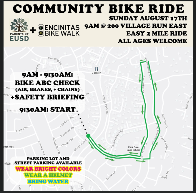 Community Bike Ride invitation